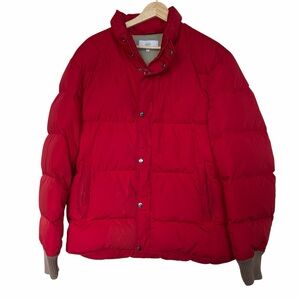 Jack Spade Red Down Puffer Jacket Coat Size Large